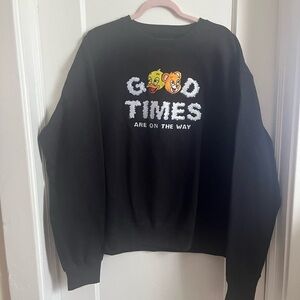 Good Times Black Graphic Crewneck Sweatshirt
